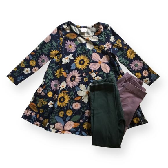 Hanna Andersson Other - Hanna Andersson floral pocket tunic & legging bundle